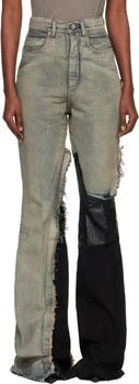 Rick Owens | Gray 
Black Concordians Bolan Bootcut Jeans
