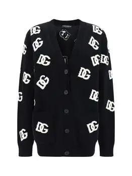 Dolce & Gabbana | Dolce & Gabbana Logo Intarsia Knitted Cardigan