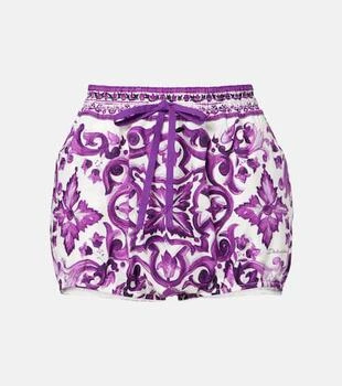 Dolce 
Gabbana | Majolica cotton poplin shorts