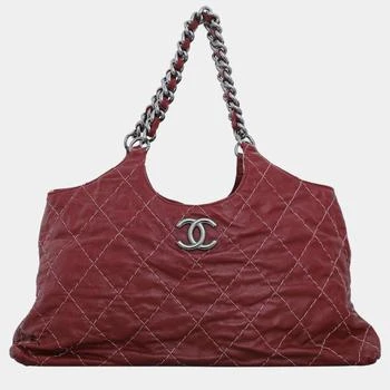 Chanel | Chanel Wild Stitch CC Burgundy Calf Leather Chain Hobo Bag