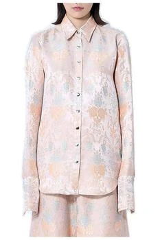 Dries Van Noten | Dries Van Noten Jacquard Curved Hem Shirt