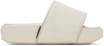 Y-3 Off-White Suede Platform Slides