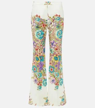 ETRO | Floral cotton-blend flared pants