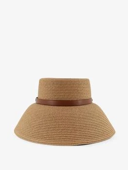 Max Mara | Wide-brimmed hat with metal logo on the front