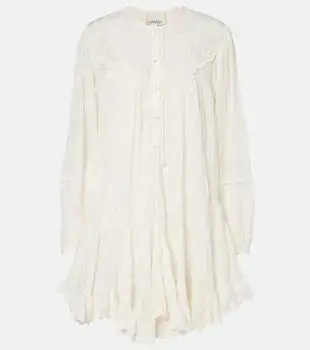 Isabel Marant | Zame embroidered cotton and silk minidress