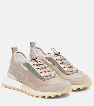 Brunello Cucinelli | Runner suede and canvas sneakers