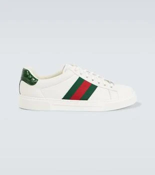 Gucci | Ace Web Stripe leather sneakers