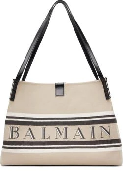 Balmain | Beige Medium Release Shopper Tote