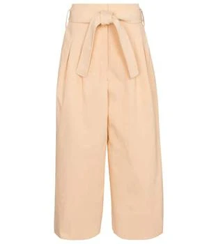 Jil Sander | Belted cotton wide-leg pants