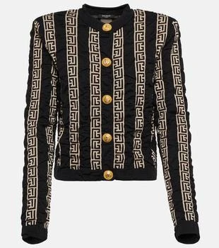Balmain | Monogram wool-blend cardigan