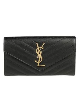 Yves Saint Laurent | Saint Laurent Grain De Poudre Monogram Wallet