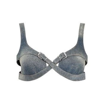 Givenchy | Givenchy Crossed Denim Bra Top