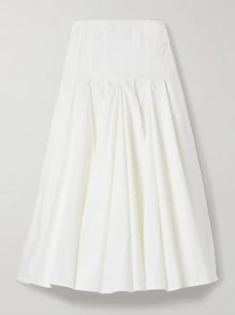 Jacquemus | Triana Pleated Cotton-poplin Midi Skirt