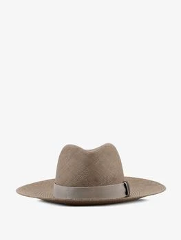 Brunello Cucinelli | Raffia Fedora hat with Monili detail