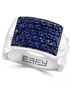 Effy | Men's Sapphire (2 ct. t.w.) Ring in Sterling Silver