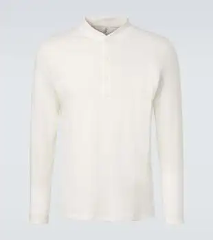 Brunello Cucinelli | Linen and cotton Henley shirt