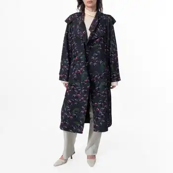 Burberry | Burberry Cherry Print Belted Trench Coat, Brand Size 6 ( US Size 4 )