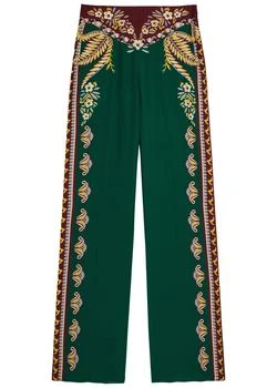 ETRO | Printed straight-leg silk trousers