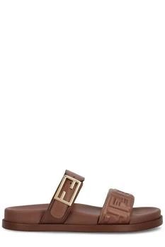 Fendi | Fendi Feel FF Embossed Double Band Sandals