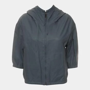 Prada | Prada Blue Zipped Leather Jacket XS
