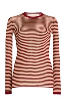 Valentino | Valentino Garavani Striped Silk Sweater - Moda Operandi