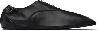 MM6 | Black Leather Oxfords