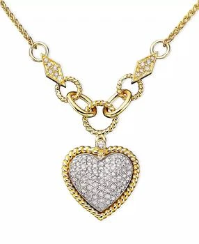 Effy | D'Oro by EFFY® Diamond Pavé Diamond Heart Pendant (3/4 ct. t.w.) in 14k Gold or 14k Rose Gold