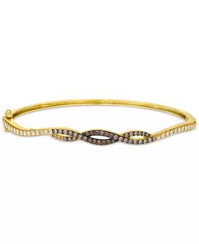 Le Vian | Ombré® Chocolate Ombré Diamond Crossover Bangle Bracelet (1 ct. t.w.) in 14k Gold