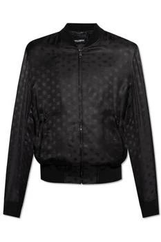 Dolce & Gabbana | Dolce & Gabbana Logo Jacquard Zipped Bomber Jacket