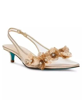 Women's Robin Floral Ornamented Slingback Pumps