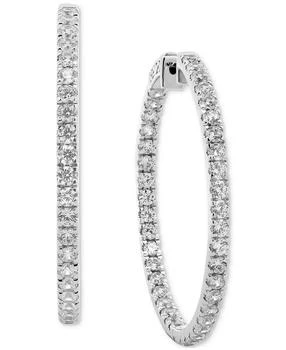 Macy's | Diamond In & Out Hoop Earrings (5 ct. t.w.) in 10k White Gold or 10k Yellow Gold