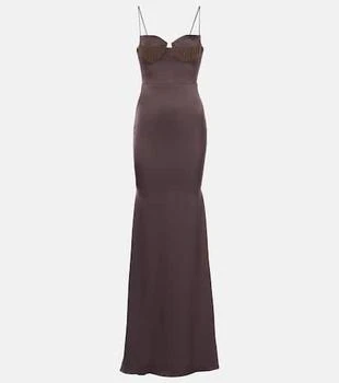 Satin bustier gown