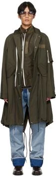 Sacai | Khaki Rip Stop Coat
