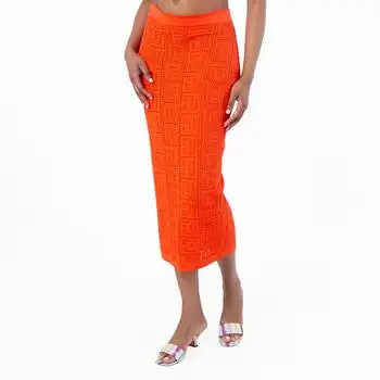 Balmain | Balmain Monogram Mesh Skirt, Brand Size 40 (US Size 8)