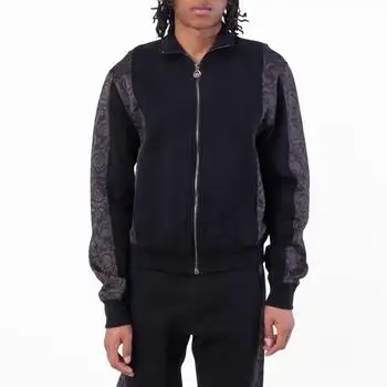 Versace | Barocco Jacquard Lurex Zip Sweatshirt