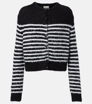Khaite | Jules striped silk and cashmere cardigan