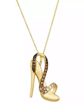 Le Vian | Ombré® Chocolate Ombré Diamond & Nude Diamond High Heel Sandal Pendant Necklace (3/4 ct. t.w.) in 14k Gold, 18" + 2" extender