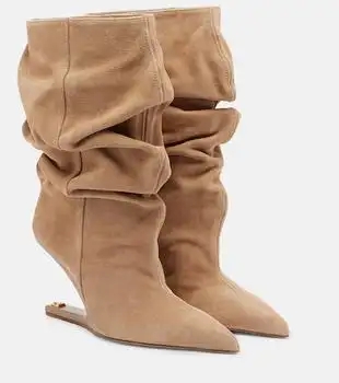 Balmain | No-Wedge suede ankle boots