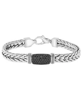Men
s Black Spinel (1-1/5 ct. t.w.) Bracelet in Sterling Silver
