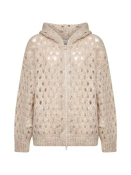 Brunello Cucinelli | Brunello Cucinelli Zip-Up Hooded Cardigan