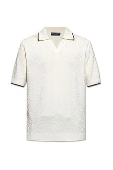 Dolce & Gabbana | Dolce & Gabbana All-Over Logo Jacquard Polo Shirt