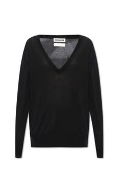 Jil Sander | Jil Sander Long Sleeved V-Neck Knitted Top