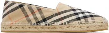 Burberry | Beige Check Mews Espadrilles