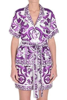 Dolce & Gabbana | Dolce & Gabbana Majolica Printed Short-Sleeved Shirt