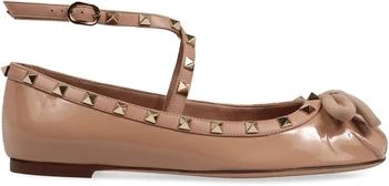 Valentino | Valentino Garavani Rockstud Round Toe Ballerina Shoes
