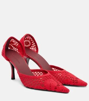 Magda Butrym | Crochet leather-trimmed pumps
