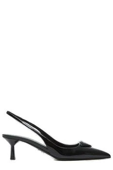 Prada | Patent Pointed-Toe Slingback Pumps