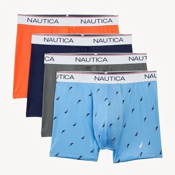 Nautica Mens Stretch Performance Boxer Briefs, 4-Pack