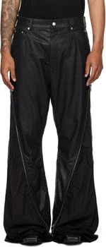 Rick Owens | Black Concordians Bolan Banana Leather Pants