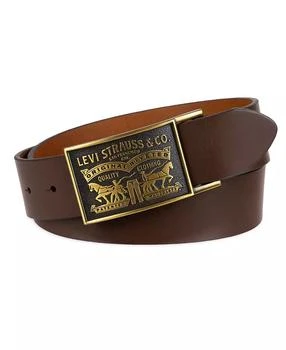 Levi
s Men
s Western Leather Belt with Removable Plaque Buckle